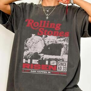 Rolling Stones Easter Graphic Tee, He Is Risen Shirt